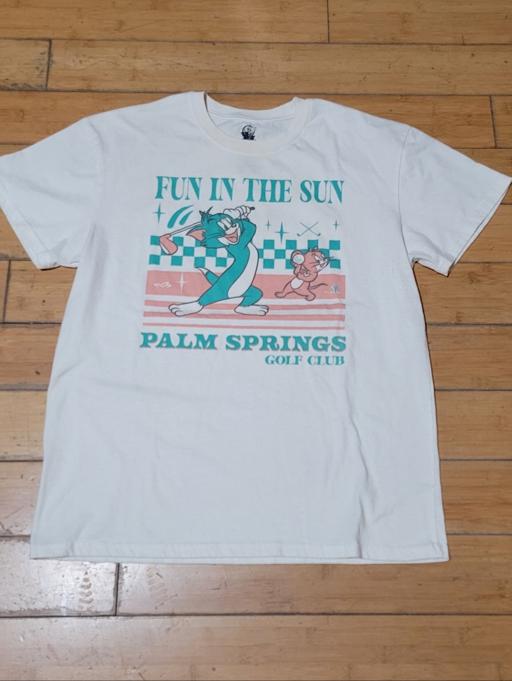 Retro TOM & JERRY Palm Springs Golf Club T-Shirt Women's L